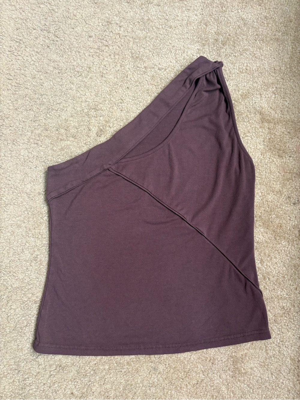 Princess Polly Brown One-Shoulder Top